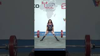 World Junior Record Deadlift w 186kg and OPEN Total w 4335kg by Jessica Espinal USA in 47kg class [upl. by Hennebery]