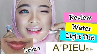 Review APIEU Water Light Tint  CR01 untuk Bibir Gelap  By Vapinka makeup [upl. by Betthezul]