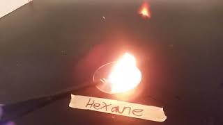 Methanol Acetone Hexane Cyclohexanol and Toluene combustion reactions [upl. by Marris]