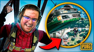 ENFRENTANDO STREAMERS E FAZENDO O CARRO FOGUETE NO PUBG [upl. by Elag]