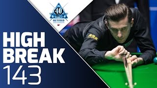 Mark Selby Unbelievable 143 Clearance [upl. by Teerprah]