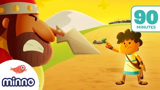 The Story of David and Goliath PLUS 15 More Bible Stories for Kids [upl. by Nylarahs663]