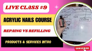 Acrylic Nail Repairing Vs Replacing  Products Introduction  Nails Refills Service Ideas [upl. by Akeenat]