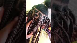 HOW TO DO KNOTLESS BRAIDSSHORT HAIR [upl. by Anu]