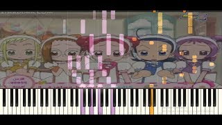 شارة مقدمة دروبي مع دورمي بيانو  Ojamajo Doremi Ending Spacetoon  piano tutorial [upl. by Shulins]