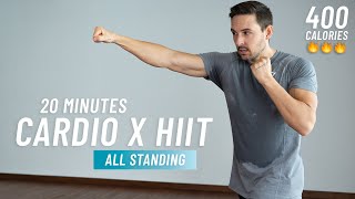 20 MIN CARDIO HIIT WORKOUT  No Squats or Lunges  ALL STANDING [upl. by Liggitt]