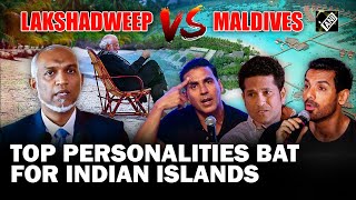 Lakshadweep vs Maldives Akshay Sachin and top personalities urge to explore Indian islands [upl. by Tahpos630]