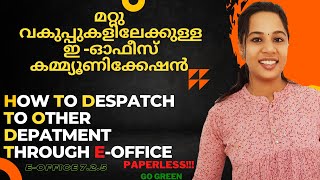 HOW TO DISPATCH LETTERREPORT TO INTER DEPARTMENT മറ്റു വകുപ്പുകളിലേക്ക് കത്ത് അയക്കാംEOFFICE [upl. by Chiquia]