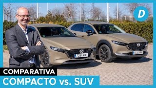 SUV o compacto ¿qué es mejor Mazda CX30 vs Mazda 3  Diariomotor [upl. by Cichocki]