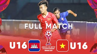 Cambodia U16 vs Vietnam U16  Full Match  ASEAN U16 Boys Championship 2024 [upl. by Ariana]