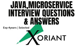 Xoriant Java microservice interview questions and answers [upl. by Lari]