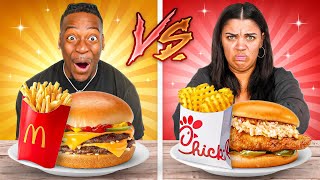 MCDONALDS VS CHICKFILA FOOD CHALLENGE [upl. by Bibah]