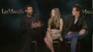 Les Misérables Facebook Chat with Hugh Jackman Eddie Redmayne amp Amanda Seyfried [upl. by Barnes]