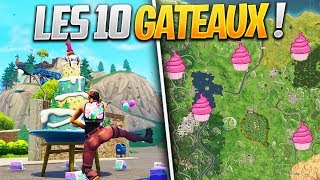 DANSER DEVANT DIFFÉRENTS GÂTEAUX DANNIVERSAIRE SUR FORTNITE  Défis Anniversaire [upl. by Nava147]