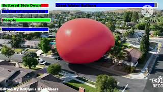 Buttered Side Down 6699 Giant Water Balloon Scene with Healthbars 3709 Subscribers Special [upl. by Nivrae852]