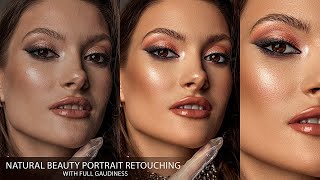 retouching photoshop tutorial portrait beauty Retouching and makeup [upl. by Moersch]