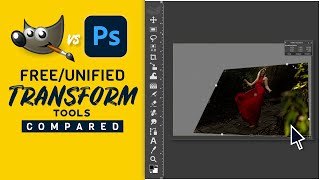 GIMP vs Photoshop Free Transform Tool Unified Transform Tool [upl. by Nissie]