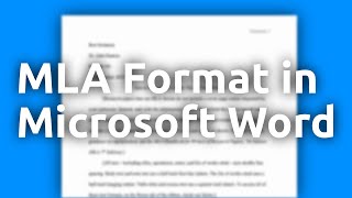 How to set up MLA Format Paper with Works Cited Page in Microsoft Word latest [upl. by Naryt]