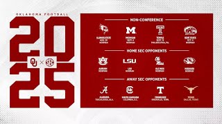 Thoughts on the 2025 Oklahoma Football schedule release Oklahoma football OU SEC [upl. by Wickner]