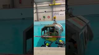 HUET Training diverlife dockdiving professionaldiver offshore commercialdiving diverlife [upl. by Surtemed]