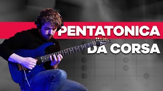 Scala Pentatonica 3 Note X Corda  Diteggiature Alternative  4 Licks w TAB [upl. by Yatnod]