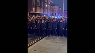 Gli Ultras del Milan in Corteo a Londra Prima di ChelseaMilan  Potenza Rossonera [upl. by Rocky160]