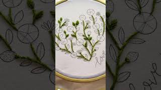 Day 2 Satin Leaf Stitch 🌱 mother’s day kit♥️🤌🏻🫶buy now💃 diy mothersday embroidery [upl. by Ymaj165]