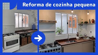 Transformamos essa cozinha pequena GASTANDO POUCO  NaHobra [upl. by Anilasor767]