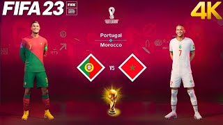 FIFA 23  Portugal VS Morocco World Cup Final Full Match  PS5™ 4K Gameplay [upl. by Thurston]