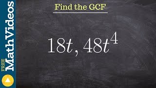 Find the GCF of two monomials [upl. by Sirrap]