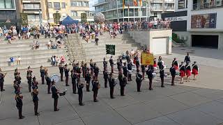 Colonel Bogey March devant lhôtel de ville Royale Fanfare de MoulbaixLigne [upl. by Ilonka]