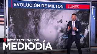 Milton ya es un monstruoso huracán y va camino a un impacto directo en Florida  Noticias Telemundo [upl. by Akisey]