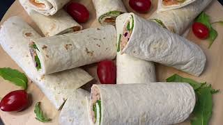 Salmon wraps and tuna wraps easy to make  zalm en tonijn wraps [upl. by Aleakcim]