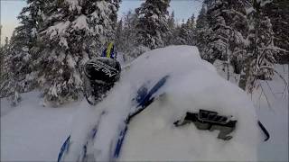 Yamaha Sidewinder MTX 153quot 2019 TURBO 270HP  DEEPEST powder snow EVER Part 2 [upl. by Llehsor]