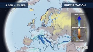 Monthly precipitation forecast for Europe 3182024 [upl. by Anawaj644]