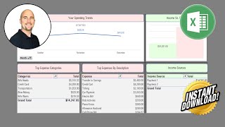 Excel Budget Template  Budget Spreadsheet Template  Personal Finance [upl. by Kella519]