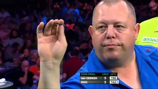 PDC The Masters 2014  Semi Finals  van Gerwen 1 VS King 12 [upl. by Cilegna408]