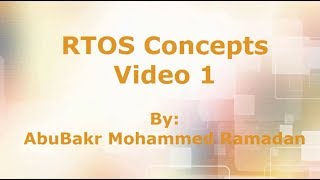 RTOS Concepts 1 [upl. by Janik]