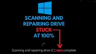 How to fix Scanning and Repairing drive C  how to fix scanning and repairing drive c windows 10 [upl. by Anikal]