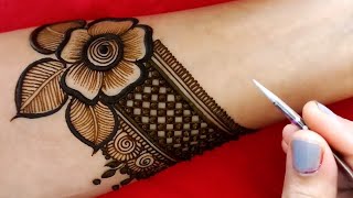 कारवाचौथ स्पेशल आसान मेहंदी डिजाईन New Latest Indo Arabic Mehndi Designs Front Hand Mehandi Easy [upl. by Hamish]