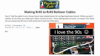 Building A Cisco Lab  Making RJ45 to RJ45 Rollover Cables  Part 2 [upl. by Nawyt949]