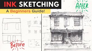 Pen and Ink Sketching for Beginners  Step by Step  Drawing Tutorial [upl. by Pomeroy]