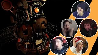 Reacciones de Youtubers al Jumpscare de Molten Freddy  FNAF 6 Pizzeria Simulator [upl. by Ayerdna636]