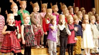 Marloes Kindergarten class singing Rudolph the Red Nosed Reindeer [upl. by Brana]