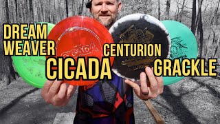 DISC REVIEW Dream Weaver Cicada Centurion Grackle  Renaissance Disc Golf Course [upl. by Mcilroy523]