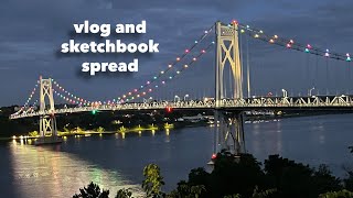 Walkway Over the Hudson  Vlog and Sketchbook Spread [upl. by Feer318]