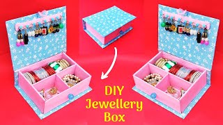 Jewellery Box making at home with waste cardboard  Best out of waste  DIY Bangle box [upl. by Eskill129]