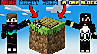 I Made Unlimited Wheat Farm On One Block Minecraft 3 [upl. by Natsud]