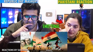 Pakistani Couple Reacts To Republic Day Special Mashup  Muteeba Got Emotional  75th Republic Day [upl. by Ellehsim]