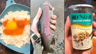 Stocked Trout EGGS Catch amp Cook BREAKFAST Rainbow Trout Catch Clean Cook [upl. by Namya]